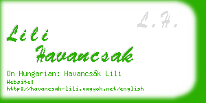 lili havancsak business card